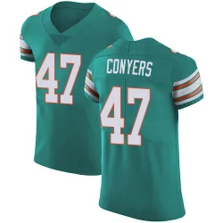 Men's Jalin Conyers Miami Dolphins No.47 Elite Aqua Alternate Vapor Untouchable Jersey - Green