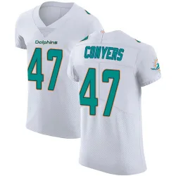 Men's Jalin Conyers Miami Dolphins No.47 Elite Vapor Untouchable Jersey - White