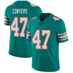 Men's Jalin Conyers Miami Dolphins No.47 Limited Alternate Vapor Untouchable Jersey - Aqua