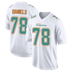 Men's James Daniels Miami Dolphins No.78 Game Fashion Jersey - White