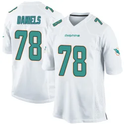 Men's James Daniels Miami Dolphins No.78 Game Jersey - White