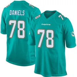 Men's James Daniels Miami Dolphins No.78 Game Team Color Jersey - Aqua