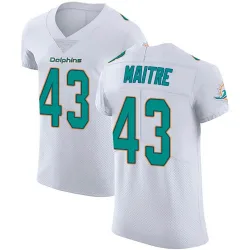 Men's Jason Maitre Miami Dolphins No.43 Elite Vapor Untouchable Jersey - White