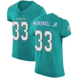 Men's Jason Marshall Jr. Miami Dolphins No.33 Elite Aqua Team Color Vapor Untouchable Jersey - Green