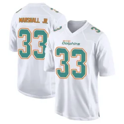 Men's Jason Marshall Jr. Miami Dolphins No.33 Game Fashion Jersey - White