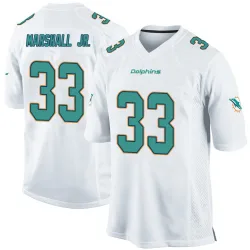 Men's Jason Marshall Jr. Miami Dolphins No.33 Game Jersey - White