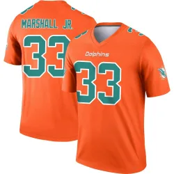 Men's Jason Marshall Jr. Miami Dolphins No.33 Legend Inverted Jersey - Orange