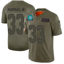 Men's Jason Marshall Jr. Miami Dolphins No.33 Limited 2019 Salute to Service Jersey - Camo