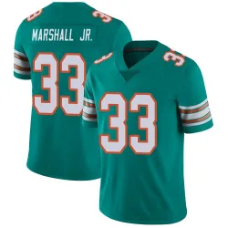 Men's Jason Marshall Jr. Miami Dolphins No.33 Limited Alternate Vapor Untouchable Jersey - Aqua