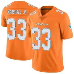 Men's Jason Marshall Jr. Miami Dolphins No.33 Limited Color Rush Jersey - Orange