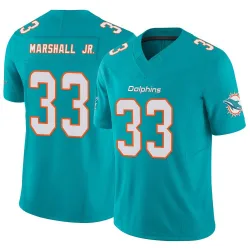 Men's Jason Marshall Jr. Miami Dolphins No.33 Limited Vapor F.U.S.E. Jersey - Aqua