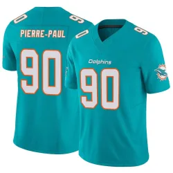 Men's Jason Pierre-Paul Miami Dolphins No.90 Limited Vapor F.U.S.E. Jersey - Aqua