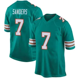 Men's Jason Sanders Miami Dolphins No.7 Game Alternate Jersey - Aqua