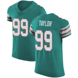 Men's Jason Taylor Miami Dolphins No.99 Elite Aqua Alternate Vapor Untouchable Jersey - Green