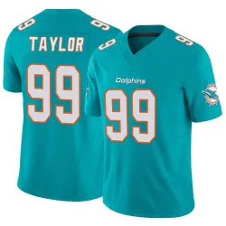 Men's Jason Taylor Miami Dolphins No.99 Limited Vapor F.U.S.E. Jersey - Aqua