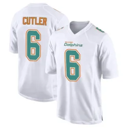 Men's Jay Cutler Miami Dolphins No.6 Game Fashion Jersey - White