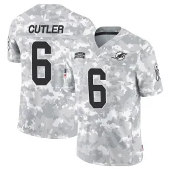 Men's Jay Cutler Miami Dolphins No.6 Limited 2024 Salute to Service Jersey - Arctic Camo