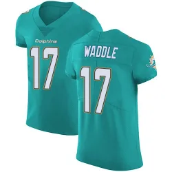 Men's Jaylen Waddle Miami Dolphins No.17 Elite Aqua Team Color Vapor Untouchable Jersey - Green