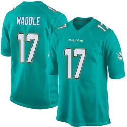 Men's Jaylen Waddle Miami Dolphins No.17 Game Team Color Jersey - Aqua