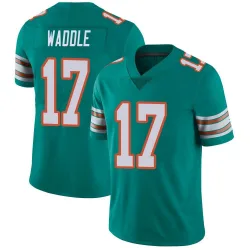 Men's Jaylen Waddle Miami Dolphins No.17 Limited Alternate Vapor Untouchable Jersey - Aqua