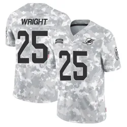 Men's Jaylen Wright Miami Dolphins No.25 Limited 2024 Salute to Service Jersey - Arctic Camo