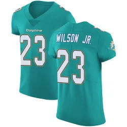 Men's Jeff Wilson Jr. Miami Dolphins No.23 Elite Aqua Team Color Vapor Untouchable Jersey - Green