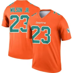 Men's Jeff Wilson Jr. Miami Dolphins No.23 Legend Inverted Jersey - Orange