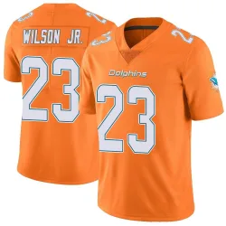 Men's Jeff Wilson Jr. Miami Dolphins No.23 Limited Color Rush Jersey - Orange