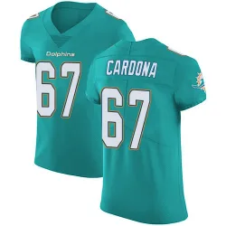 Men's Joe Cardona Miami Dolphins No.67 Elite Aqua Team Color Vapor Untouchable Jersey - Green
