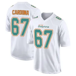 Men's Joe Cardona Miami Dolphins No.67 Game Fashion Jersey - White