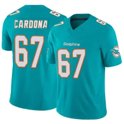 Men's Joe Cardona Miami Dolphins No.67 Limited Vapor F.U.S.E. Jersey - Aqua