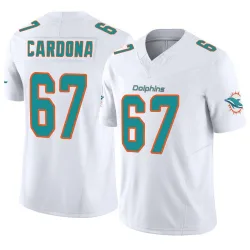 Men's Joe Cardona Miami Dolphins No.67 Limited Vapor F.U.S.E. Jersey - White