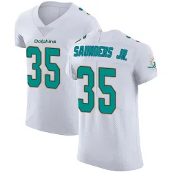 Men's John Saunders Jr. Miami Dolphins No.35 Elite Vapor Untouchable Jersey - White