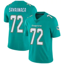 Men's Jonah Savaiinaea Miami Dolphins No.72 Limited Team Color Vapor Untouchable Jersey - Aqua