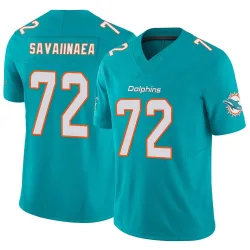 Men's Jonah Savaiinaea Miami Dolphins No.72 Limited Vapor F.U.S.E. Jersey - Aqua