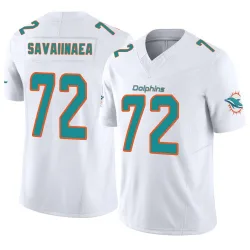 Men's Jonah Savaiinaea Miami Dolphins No.72 Limited Vapor F.U.S.E. Jersey - White