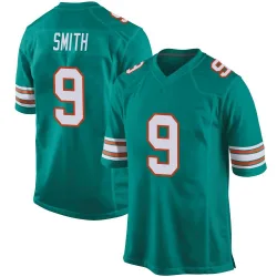 Men's Jonnu Smith Miami Dolphins No.9 Game Alternate Jersey - Aqua