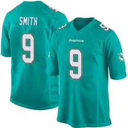Men's Jonnu Smith Miami Dolphins No.9 Game Team Color Jersey - Aqua