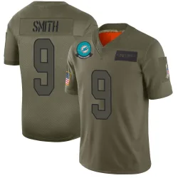 Men's Jonnu Smith Miami Dolphins No.9 Limited 2019 Salute to Service Jersey - Camo