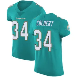 Men's Jordan Colbert Miami Dolphins No.34 Elite Aqua Team Color Vapor Untouchable Jersey - Green