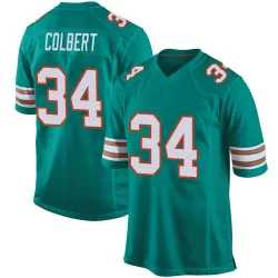 Men's Jordan Colbert Miami Dolphins No.34 Game Alternate Jersey - Aqua