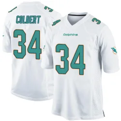 Men's Jordan Colbert Miami Dolphins No.34 Game Jersey - White