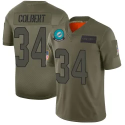 Men's Jordan Colbert Miami Dolphins No.34 Limited 2019 Salute to Service Jersey - Camo