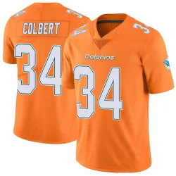 Men's Jordan Colbert Miami Dolphins No.34 Limited Color Rush Jersey - Orange
