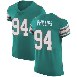 Men's Jordan Phillips Miami Dolphins No.94 Elite Aqua Alternate Vapor Untouchable Jersey - Green