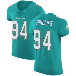Men's Jordan Phillips Miami Dolphins No.94 Elite Aqua Team Color Vapor Untouchable Jersey - Green