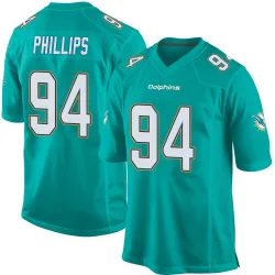 Men's Jordan Phillips Miami Dolphins No.94 Game Team Color Jersey - Aqua