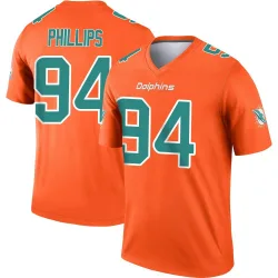Men's Jordan Phillips Miami Dolphins No.94 Legend Inverted Jersey - Orange