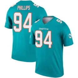 Men's Jordan Phillips Miami Dolphins No.94 Legend Jersey - Aqua
