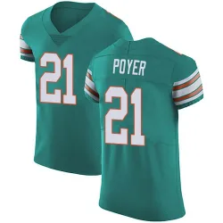 Men's Jordan Poyer Miami Dolphins No.21 Elite Aqua Alternate Vapor Untouchable Jersey - Green